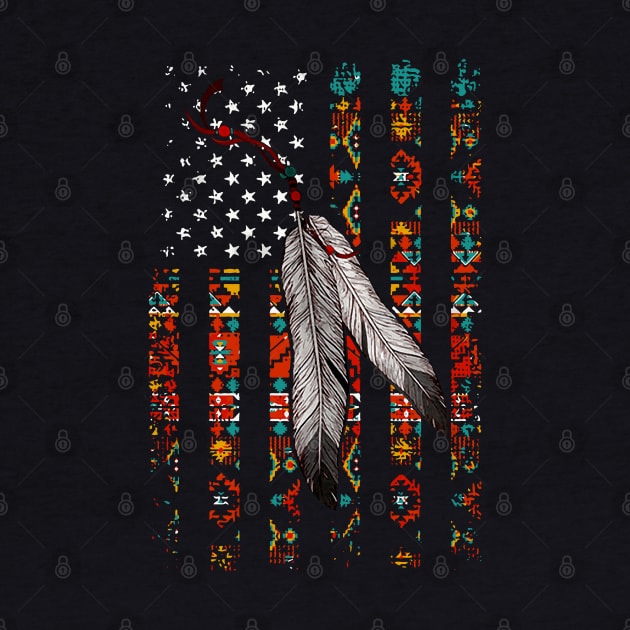 American Native Flag Native Tribe Feather Pride Shirt by HomerNewbergereq